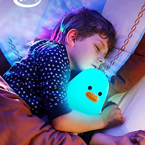 5 Pcs Eend Nachtlampje,Leuk LED-nachtlampje - Op batterijen werkende aanraaklamp voor kinderen met timerinstelling… - Afbeelding 3