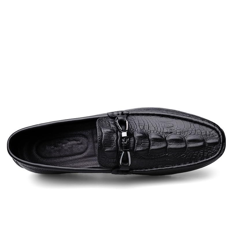 Men's Leather Oxford Dress Shoes Slip-On Round Toe Formal Business Retro Comfortable Softsole Walking Shoes4