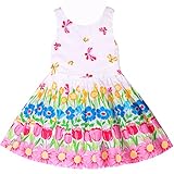 Sugar Pocket Girl's Dress Butterfly Printed Summer Sundress
