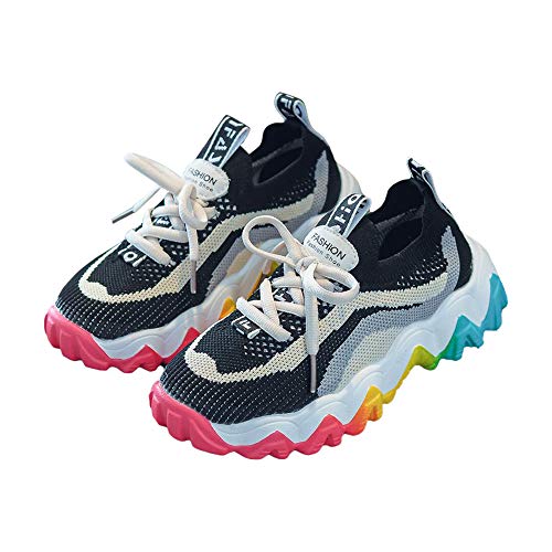 Image of Hopscotch Unisex-Baby Mesh Lace Up Athletic Shoes in Black Color