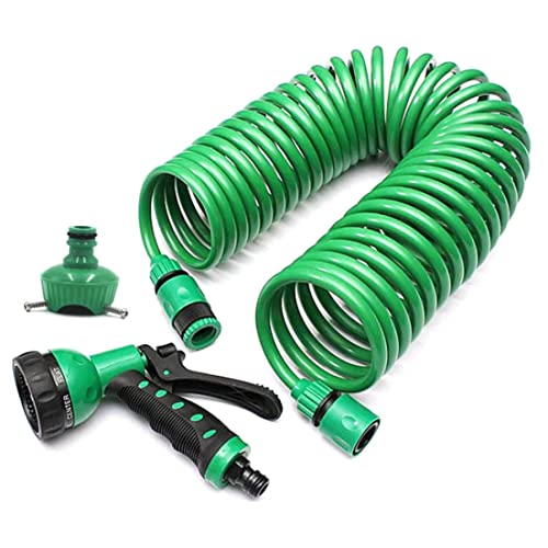 Rachlicy Garden Hose Extendable Telescopic Spiral Pipe EVA 15m Tube for Home Outdoor Garden Patio Cleaning