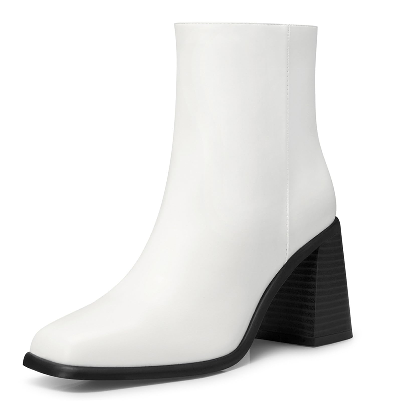 Women Heel Ankle Boots 2 91 In Chunky Heels Fashion Square Toe Short Boots 2025 Fall Winter Booties