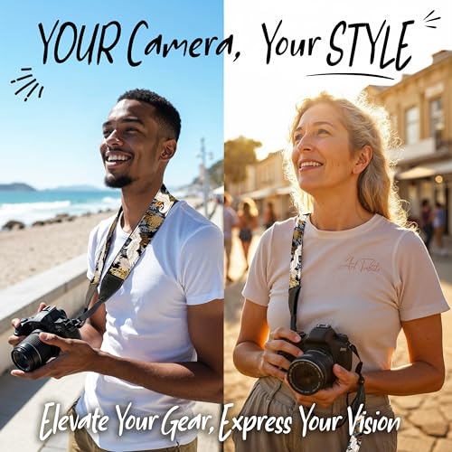 image for Art Tribute Camera Strap Vintage for All DSLR and Mirrorless Cameras -