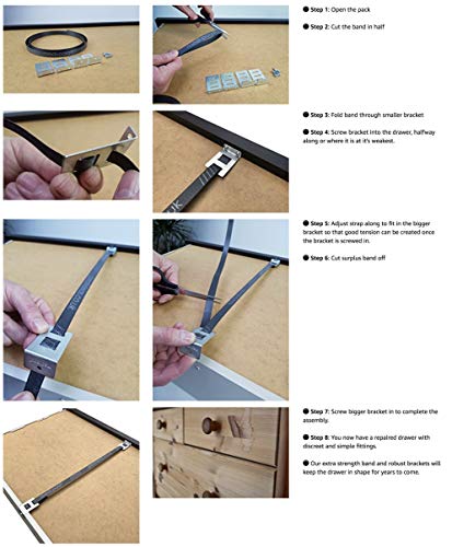 Strongest Band on Market! - Drawer Doctor Repair A Drawer x 3 - Mend Broken Buckled Drawers - Fix in Minutes