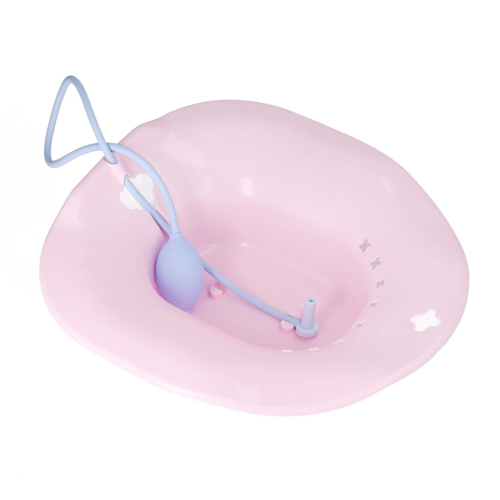 Hip Bath Sitz Bath nad toaletą Specjalna umywalka dla kobiet w ciąży Sitz Bath do toalety Hemoroidy Opieka poporodowa Różowy