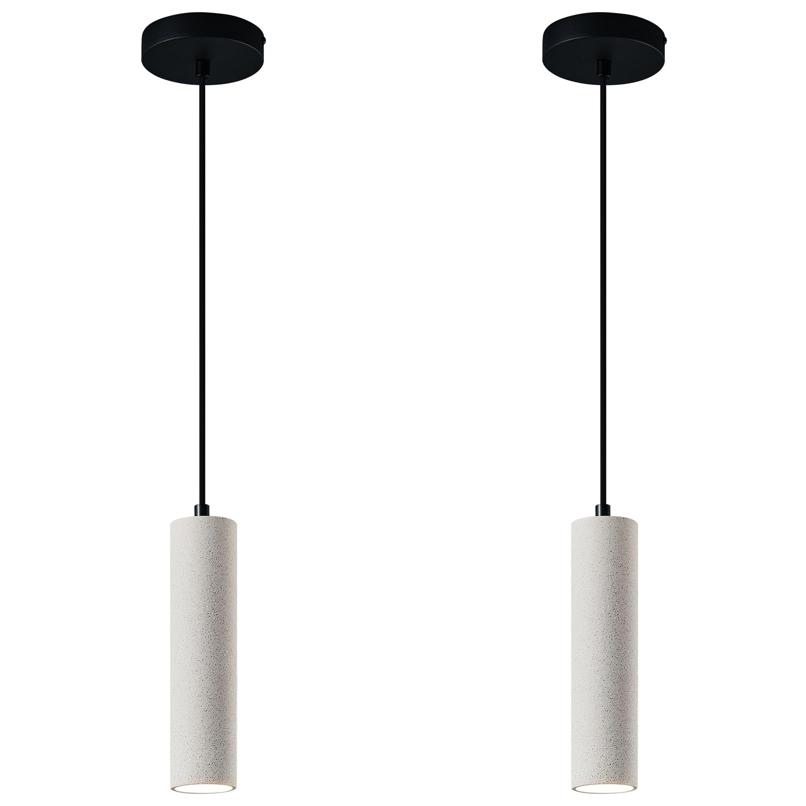 ADCTHOME Modern LED Concrete Pendant Light Kitchen Islandceiling Light Fixture Pendant Lighting for Dining Room Coffee Club Resturant Bar Living Room(