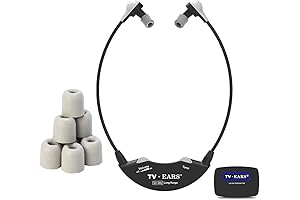 TV EARS Long Range Digital Wireless Headset System & Earbud Tips