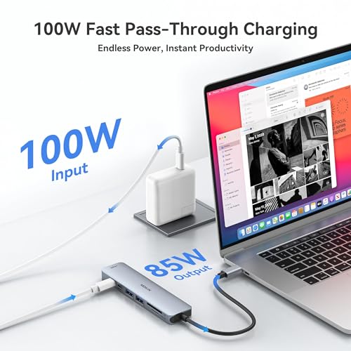 MOKiN USB C Hub HDMI Adapter Dongle for MacBook/Dell/HP/Lenovo Laptop - Image 5
