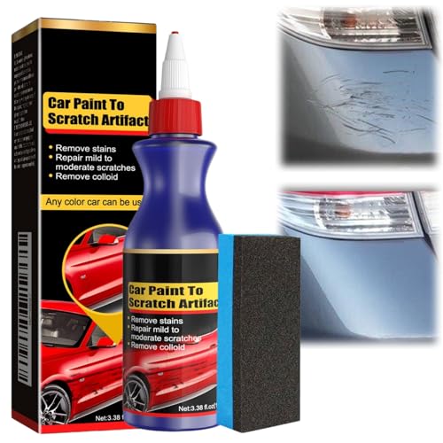 100ML Car Scratch Remover Kit,Polissage Voiture Puissant Produit, Lustrant Voiture Carrosserie,Polish Carrosserie Efficace, Compatible Toutes Peintures,Facile...