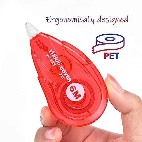 Temiary 5Pcs White Out Correction Tapes, Easy To Use Applicator For Instant