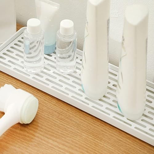 Miniatura 4 de Bandeja de drenaje de platos, bandeja de drenaje de 2 niveles, almohadilla de secado de platos extendida para encimera de cocina, soporte de bandeja