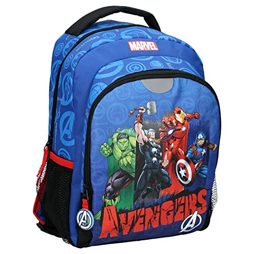 Avengers Armor Up - Mochila unisex para niños (35 cm, 35 cm), color azul, azul