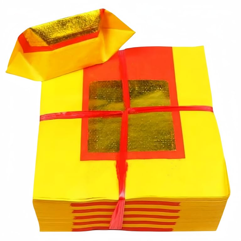 Amazon.com : Ancestbless Yellow Paper 400 Pcs Gold Foil Ancestor Money Chinese Joss Paper Ancestor Money Hell Bank Notes for Funeral Qingming Festival Hungry Ghost Festival (6.3