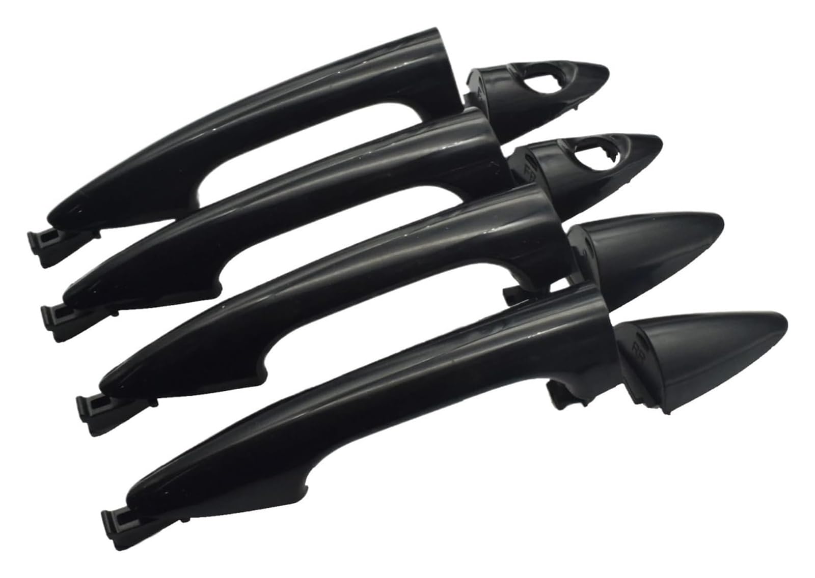 Asddllnn 4Pcs With 2 Keyhole Exterior Sliding Door Handle For Hyundai 2012-2015 Accent Gs Car Sliding Exterior Handle Side Loading Door Repair Auto Outside Front Rear(4Pcs With 2 Keyhole)