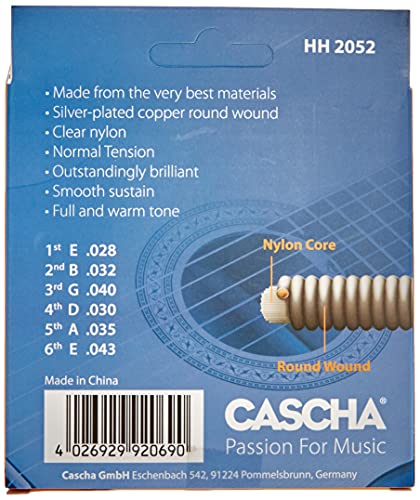 Cascha Premium gitaarsnarenset, nylon snaren voor klassieke en concertgitaren, zeer goede geluidskwaliteit en lange… - Image 4