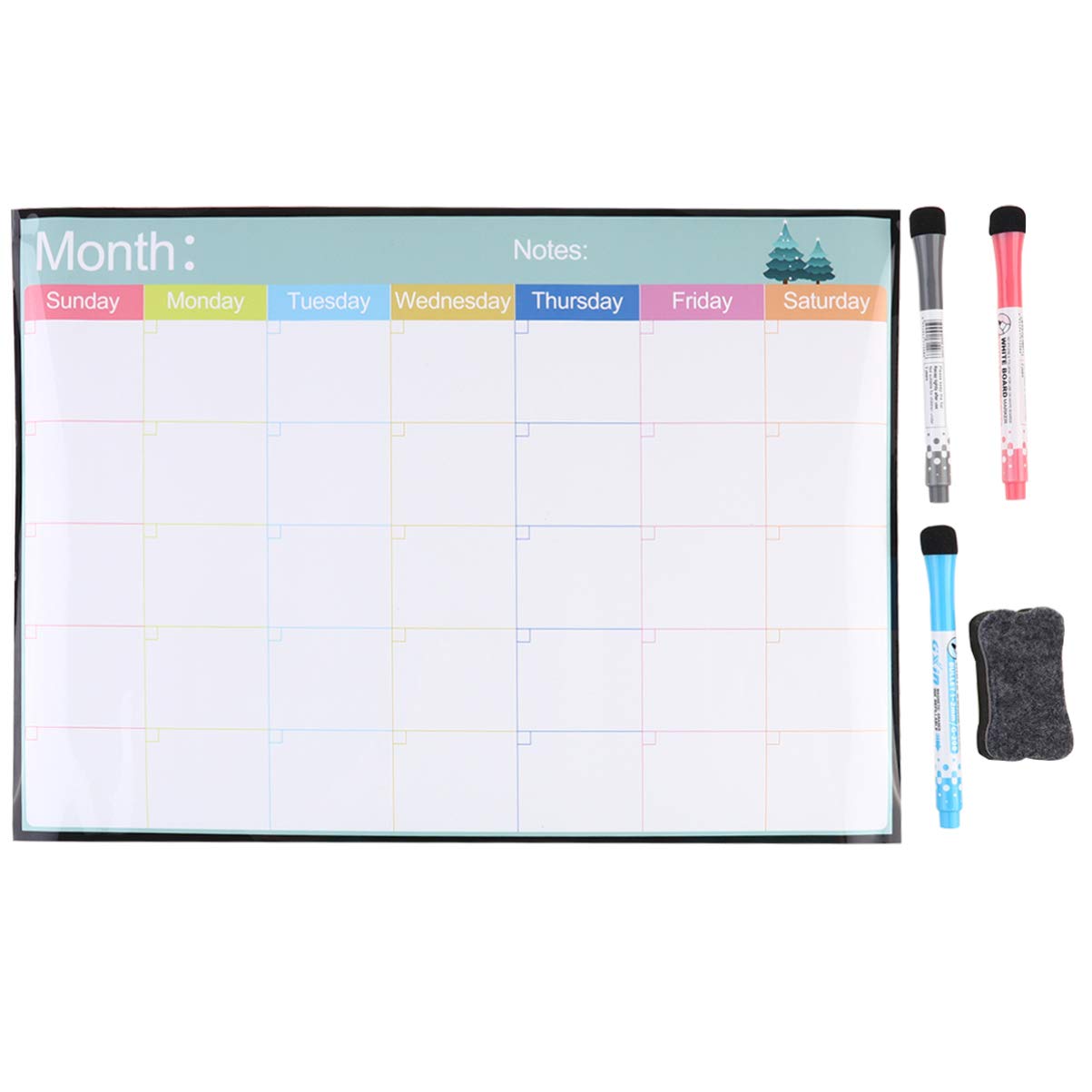 Buy Uonlytech 1 Set Dry Erase Monthly Planner, Refrigerator for Kitchen Meal
