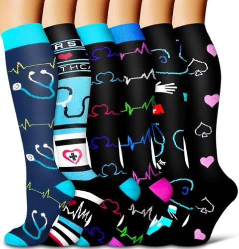 Image of COOLOVER Copper Compression Socks for Women and Men(6 Pairs)-Best Support for Running, Athletic, Travel
