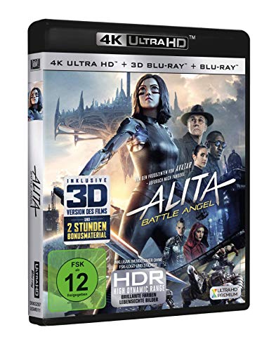 Alita: Battle Angel (Pappschuber) – 4K Blu-ray (UHD + Blu-ray Disc + 3D)