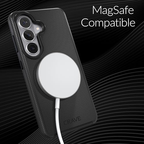 Image of Crave for Samsung Galaxy S26 Case, Compatible with MagSafe Shockproof Protection Dual Layer Case for Samsung Galaxy S26 (6.3 inch) - Black