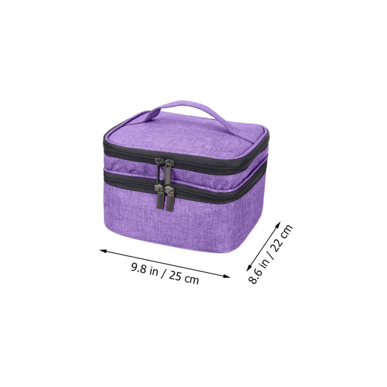 VALICLUD Borsa Porta Smalti da Viaggio a Doppio Strato, 30 Flaconi, Porpora | Tessuto Oxford in Poliestere, Manico per Trasporto, Casa e Viaggio, Protegge i Flaconi