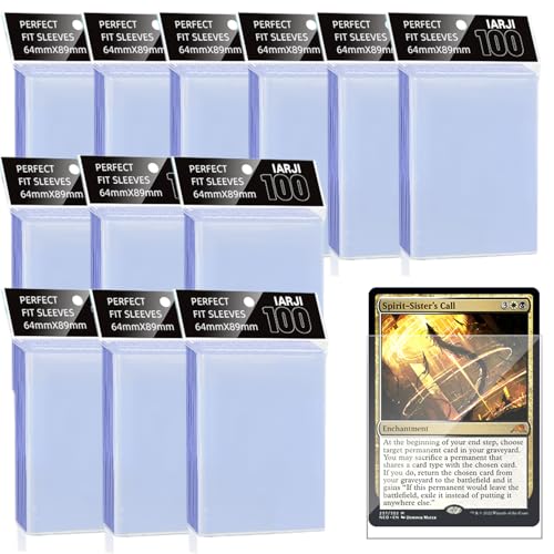 1200ct Perfect Fit Sleeves Perfect Fit Card Sleeves Inner Sleeves MTG Exact Fits Sleeve for Double-Sleeving High Clarity Trading Card Sleeve for PKM TCG Gaming Cards