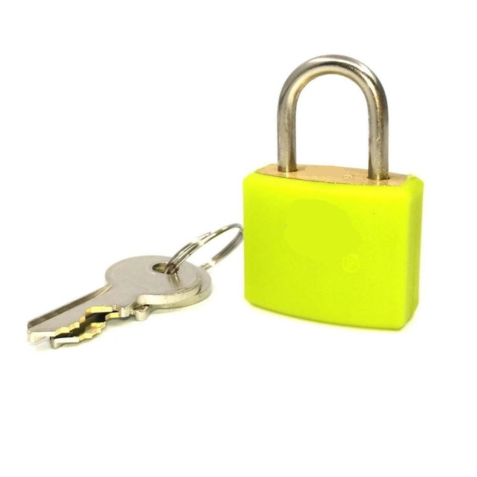Mini lucchetto per valigie e armadietti, in lega di zinco, con chiavi, 1 pezzo (verde)
