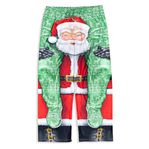 Dreamwave Christmas Santa Claus Adult Fleece Pajama Pants