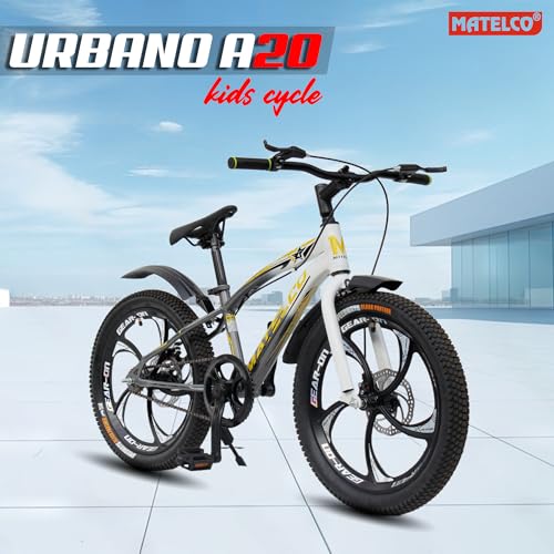 Image of MATELCO Urbano A20 MAGWHEEL 20 inch Kids Cycle (White Gray)