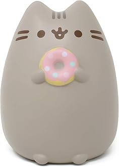 Hamee Pusheen Cat Slow Rising Cute Jumbo Squishy Toy (Bread Scented, 6.3 inch) [Birthday Gift Bags, Party Favors, Gift Basket Filler, Stress Relief Toys] - Pusheen with Donut