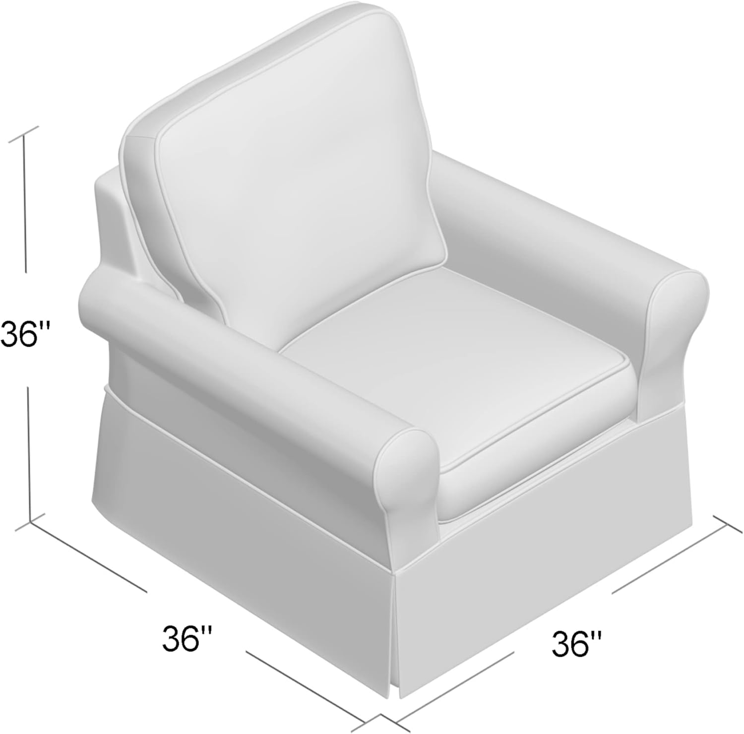 Sunset Trading Horizon Slipcovered chair, 34" H x 35" D x 36" W, Linen
