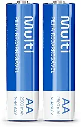 Pilhas Recarregáveis AA 2500Mah Com 2 Unidades - CB053