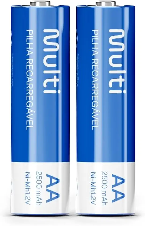 Pilhas Recarregáveis AA 2500Mah Com 2 Unidades - CB053