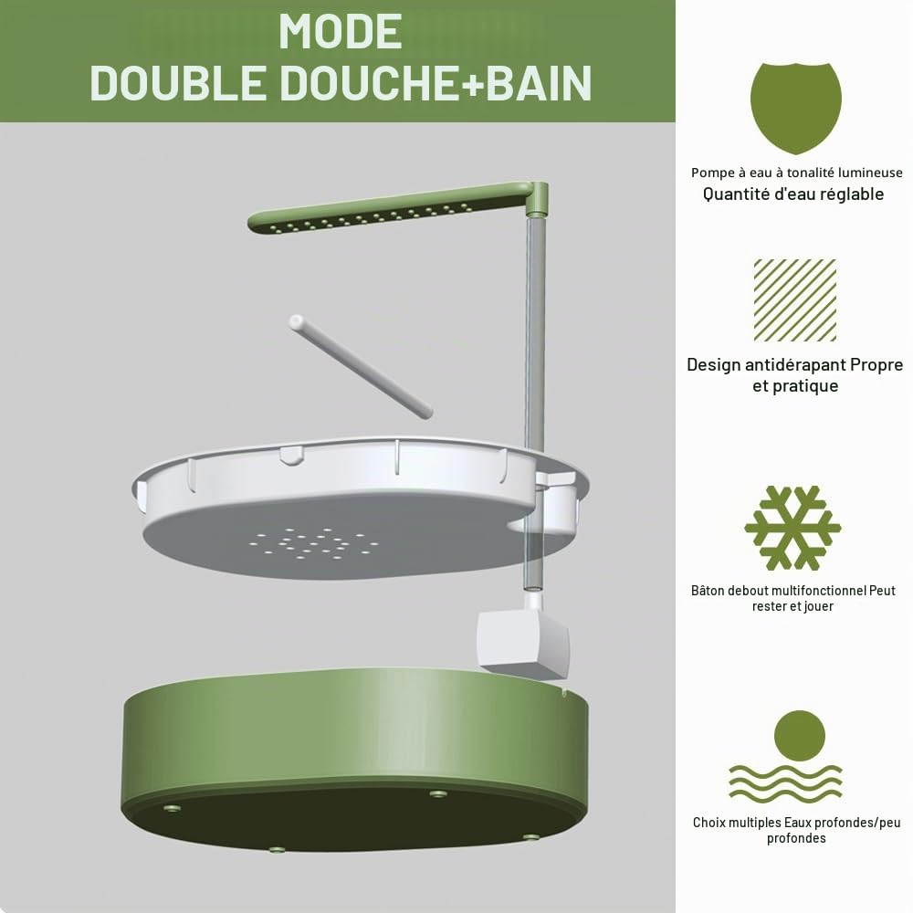 Douche pour oiseaux, perruches, perruches, 32 x 28 cm, automatique, USB, pour perruches, perruches, aras et perroquets