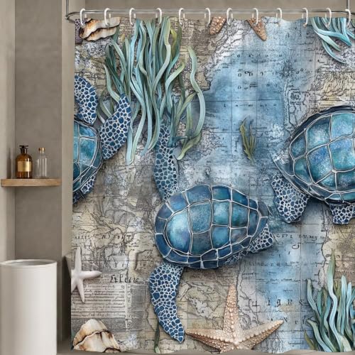 Rideau de douche 150x180 cm imperméable en tissu polyester avec 12 crochets - 2