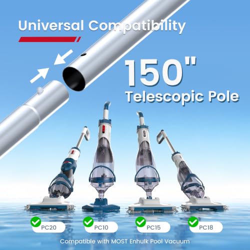 Image of Enhulk Premium 15'' Adjustable Swimming Pool Telescopic Pole
