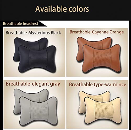 Almohada para el Cuello del Coche Reposacabezas del asiento del automóvil Cuatro temporadas Universal Premium Danny Cuero Almohada Rellena Espacio Algodón Auto Protección Cuello Almohada Almohada de C