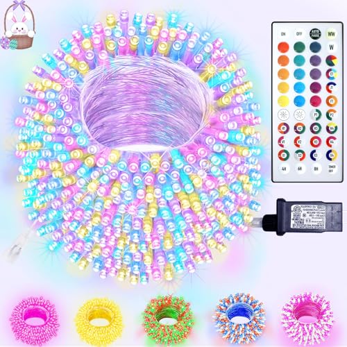 Color Changing Christmas Lights, 200 LED 35 Colors String Lights Indoor Outdoor with Remote, Waterproof Twinkle Lights Plug in for Halloween Xmas Tree Party Easter Valentine's Wedding Room Decor