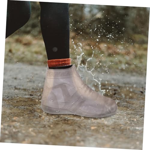 1 par de fundas para calzado de silicona impermeables para lluvia, protectoras de calzado reutilizables para hombres y mujeres, aptas para uso al aire libre miniatura 5
