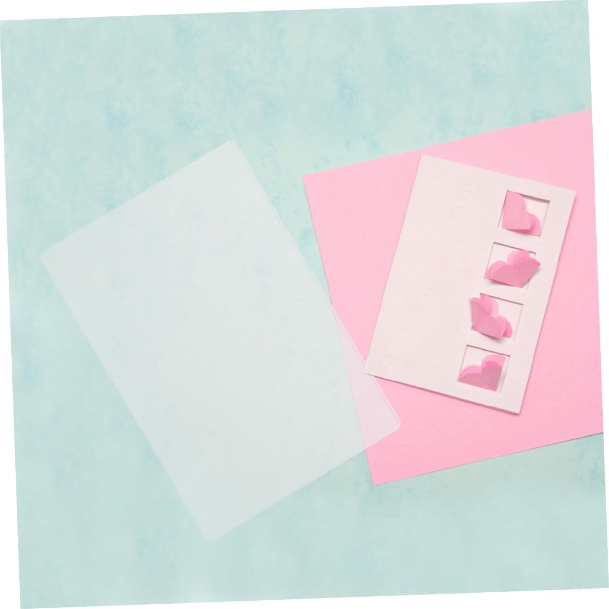 2Pcs Clear Cutting Plates for Die Cutting Machines Durable Transparent Pads for Scrapbooking Thickness for Creative Crafts and Embossing Projects