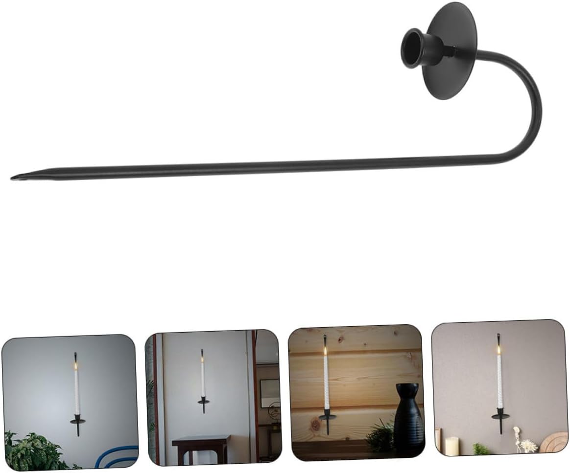 4pcs Modern Metal Wall Candle Sconce Holder Easy to Install Fireplace Decor Sleek Wall Mount Candle Holders for Living Farmhouse Aesthetic for Weddings