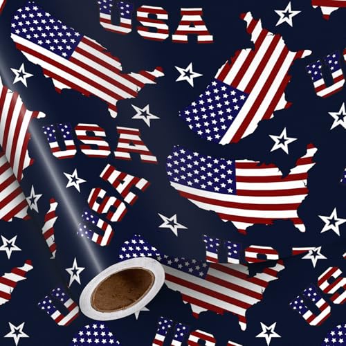 Loveinside 13" Large 250 Years Patriotic Gift Bag, Uncle Sam Red White Blue Design Gift Bag with Tissue Paper for 4th of July, America 250th Anniversary Celebration, 13" x 5" x 10", 1 Pcs