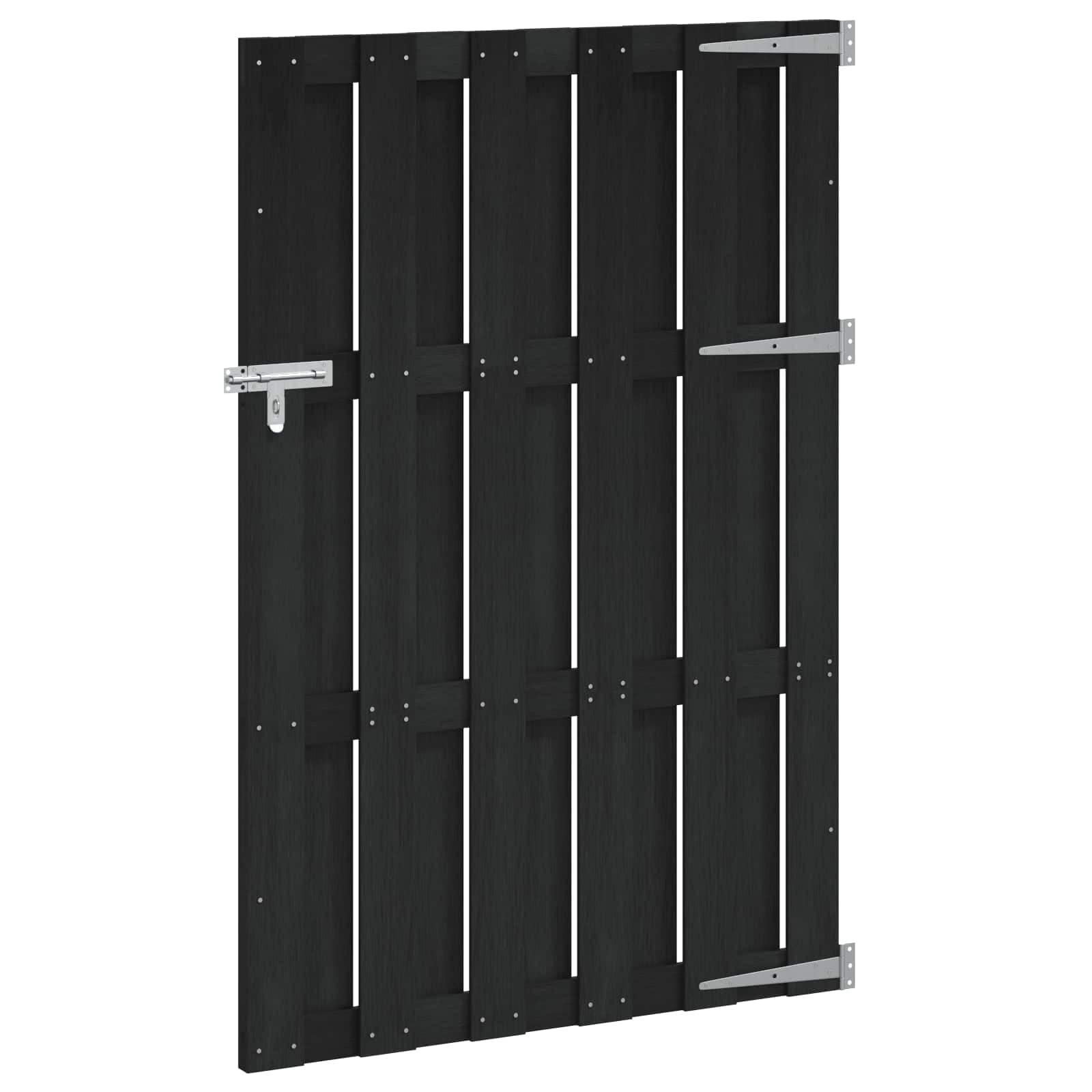 vidaXL Gartentor 100 x 150 cm WPC und Aluminium Schwarz,