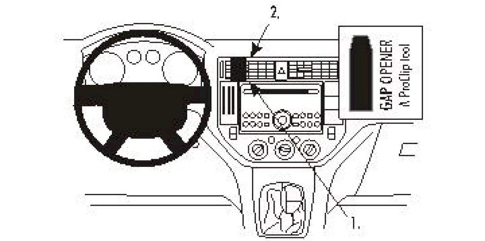 Brodit ProClip Halterung Schwarz - Universelle KFZ Montagekonsole