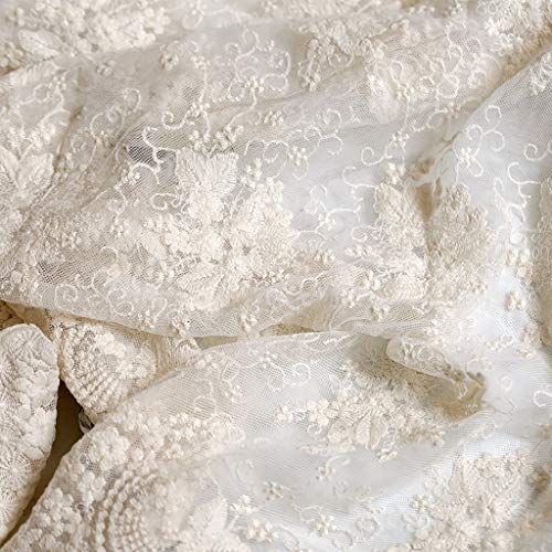 Tovaglia in pizzo bianco extra large per tavolo da pranzo, elegante copertura per la casa e la cucina (900 x 130 cm) di alta qualità, bordi decorativi, perfetta per feste ed eventi