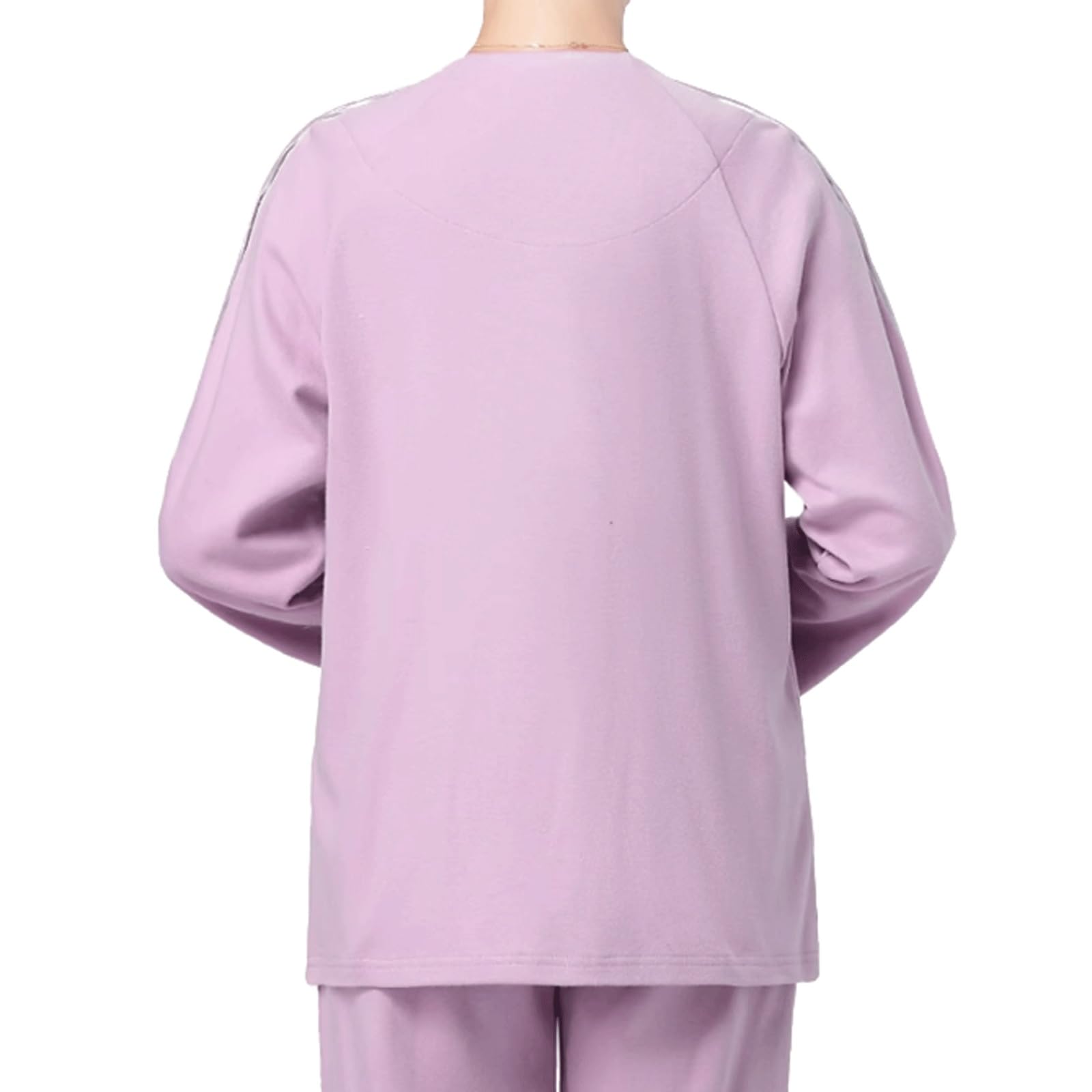 Pijama de algodón for pacientes, fácil poner y quitar, manga larga, for lactancia posoperatoria Exfoliantes Suaves(Pink Clothes,4XL)