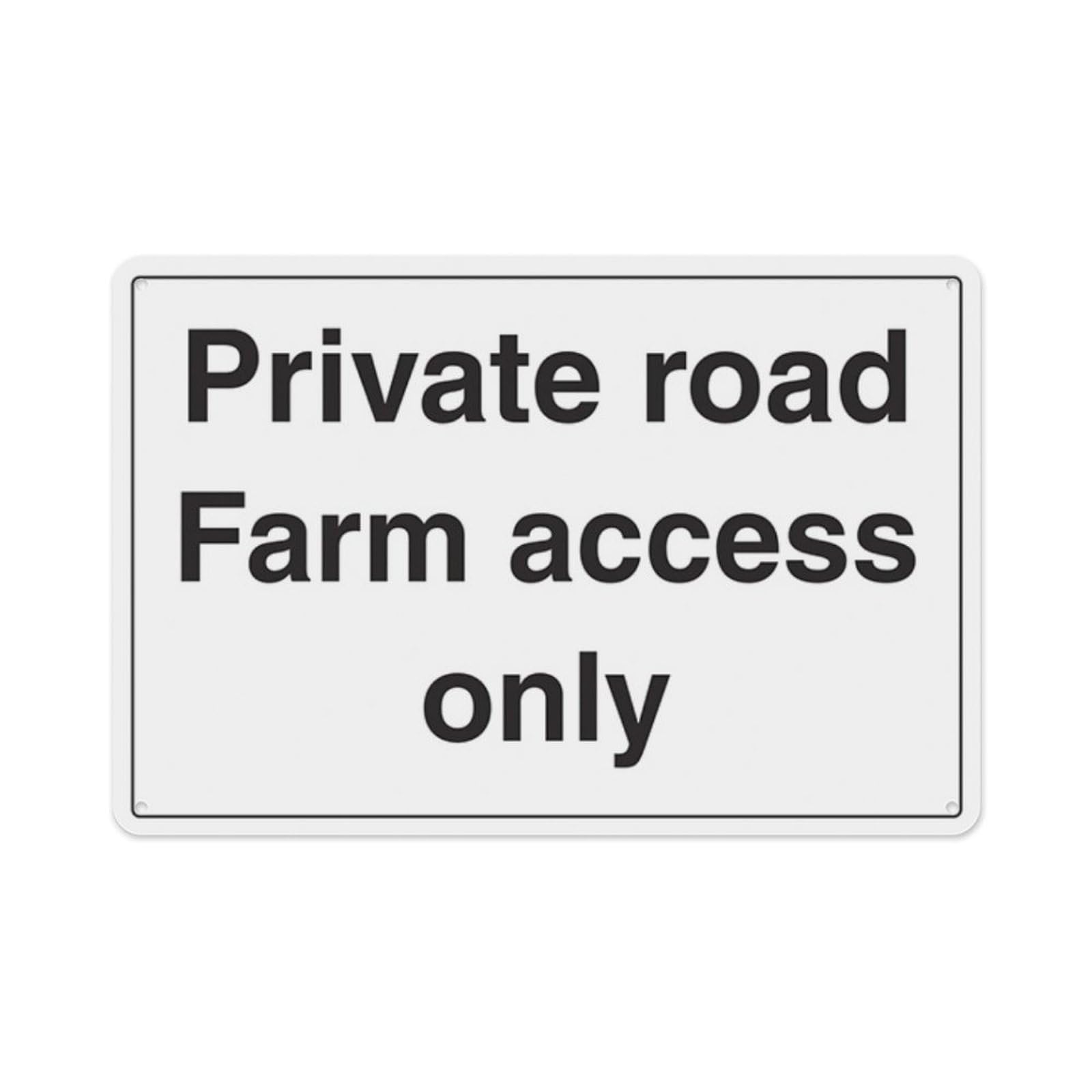 peiyeety Private Road Farm Access Only Aluminum Tin Warning Signs For Home Outdoor Garden 12X16 Inches