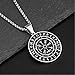 CXKEB Oro Plata Color Color Eslavo Vikingo Amuleto Collares Colgante para Hombres Runas De Acero Inoxidable Mapa De Ruta Símbolo Hombre Joyería