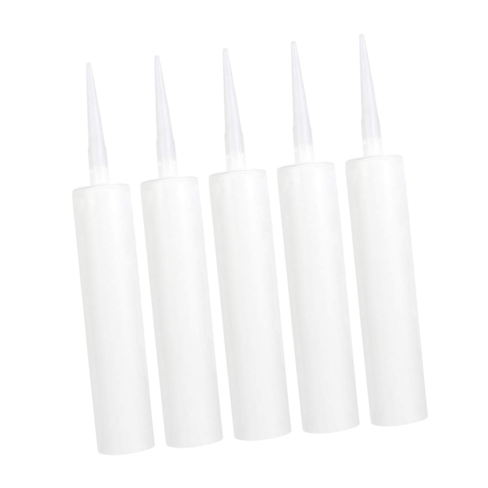 Sharplace Tubes de calfeutrage vides avec buses, tubes de calfeutrage en latex, cartouches rechargeables de 310 ml, tubes de mastic de calfeutrage pour, 5 pièces