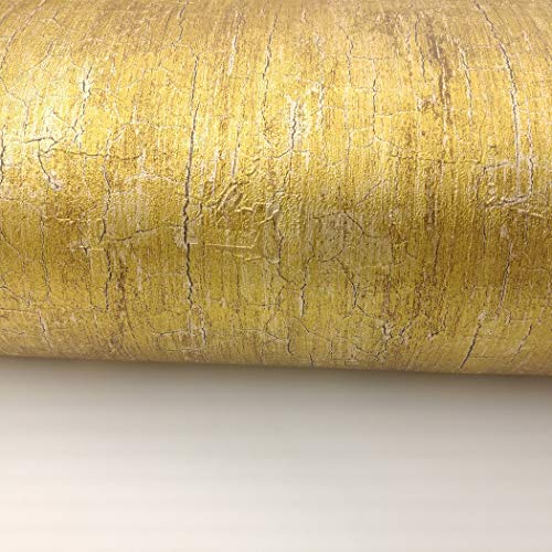 Royalwallskins Gold Metallic Glitter Shinny Peel And Stick Wallpaper Embossed Interior Paper Self Adhesive 2 Ft X 6.56 Ft (Embossed Gold Ims0116) #TOP1