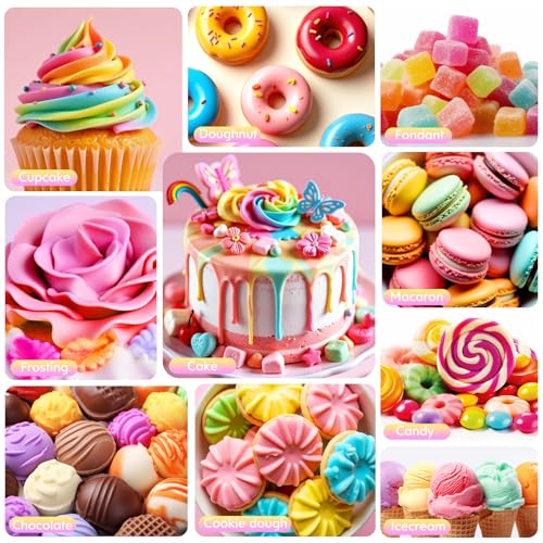 Oil Based Food Coloring for Chocolate Rainbow Oil Edible Food Dye Set for Halloween Baking Royal Icing Cookie Supplies Gluten Free 7x6ml Food Grade Food Color Kit, 0.25 Fl. Oz/Bottles - Thumbnail 5